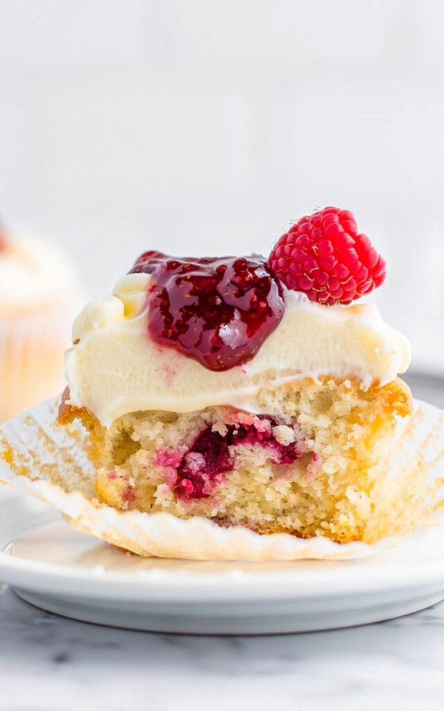 Raspberry and Vanilla Cupcakes 10 12