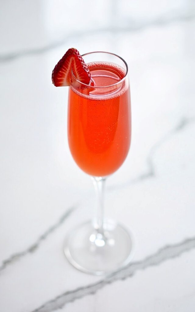 Strawberry mimosa drink 6 5 25