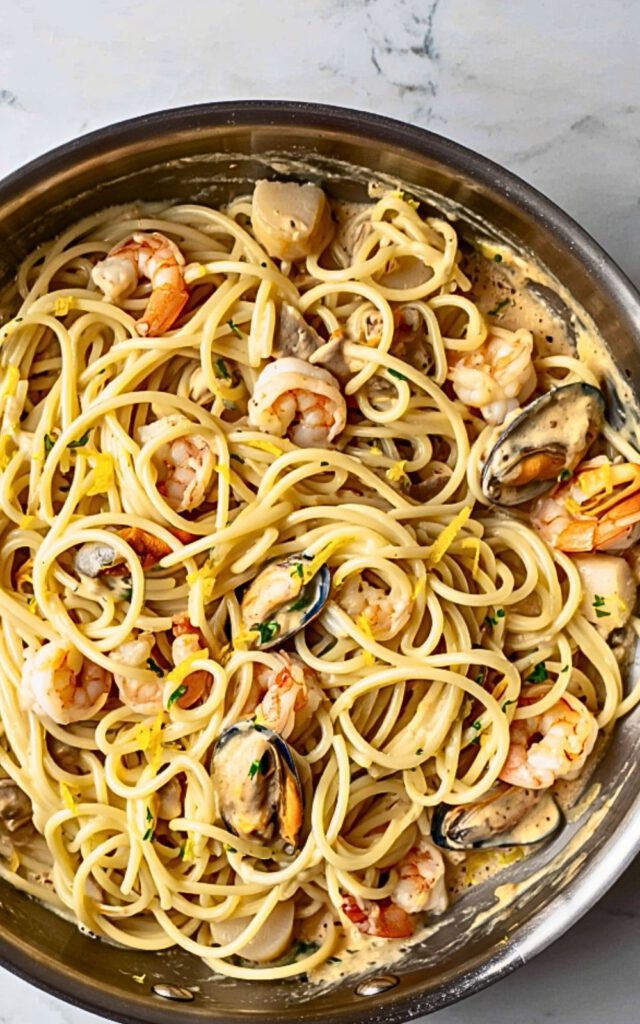 Seafood Dish with Pasta 6 5 4