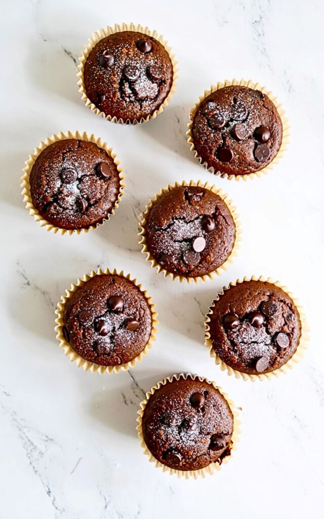 Chocolate Chocolate Chip Muffins 8 7 7