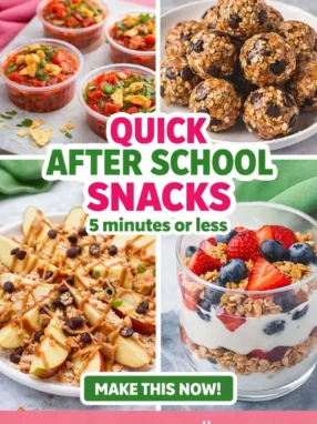 Quick After School Snacks 5 Minutes or Less